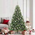 vidaXL Umelý vianočný stromček s 300 LED-i Zelená 180 cm PE a PVC