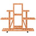vidaXL Stojan na kvetiny s kolieskami 110x25x101 cm masívna jedľa