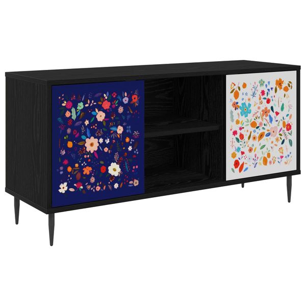 vidaXL TV skrinka MAINZ 102 x 33 x 51 cm Čierny dub Kompozitné drevo