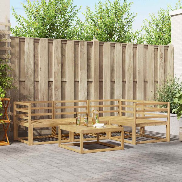 vidaXL Záhradná súprava gaučov 5 pcs Biela 79 x 79 x 37 cm