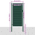 vidaXL Plotová brána PVC a oceľ 100x204 cm zelená
