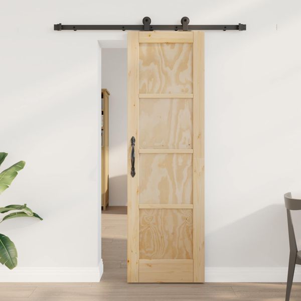 vidaXL Posuvné dvere ORKDAL Prírodná 61 x 198,5 cm Borovicový masív