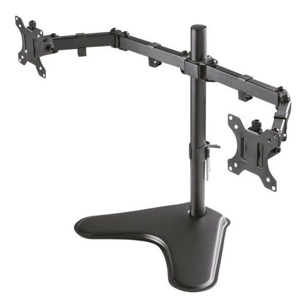 Neomounts FPMA-D550DDBLACK/Držák displeje/na stůl/10-32"/stojan/VESA 100X100/nosn. 2x8kg/2 displeje/černý Stojan, VESA, stolní, pro 2 ploché monitory, úhloprícka 10"-32", náklon 90°, otácení 180°, rotace 360°, nosnost 16kg, cerný