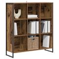 vidaXL Knižnica 99.5 x 30 x 108.5 cm Kompozitné drevo Staré drevo