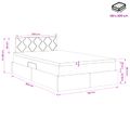 vidaXL Postel s úložným prostorem a matrací Modrá 120 x 200 cm Zamat