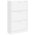 vidaXL Botník biely 63x24x103 cm spracované drevo