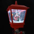 vidaXL Vianočná pouličná lampa s lampášom Červená 40,5x40,5x180cm