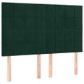 vidaXL Posteľný rám boxsping s matracom tmavozelený 140x190 cm zamat