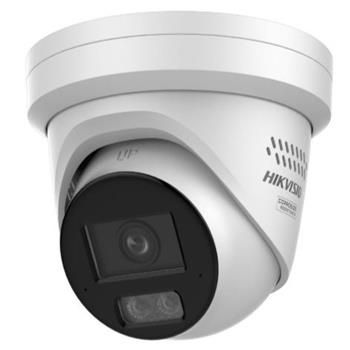 Hikvision 4MPix IP Turret Hybrid ColorVu AcuSense kamera; LED/IR 30m, WDR 130dB, audio, alarm, IP67, blikač