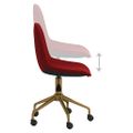 3086111 vidaXL Swivel Dining Chairs 6 pcs Wine Red Velvet(3x333501)