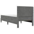 vidaXL Rám postele s matracom Tmavo šedá 90 x 200 cm Zamat