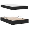vidaXL Postel s úložným prostorem a matrací Čierna 120 x 200 cm