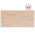 vidaXL Stolové dosky 2 ks 90x45x1,7 cm obdĺžnikové masívna borovica