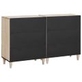 vidaXL Servírovacia skriňa 2 ks 120 x 33,5 x 75 cm mangový masív Biela