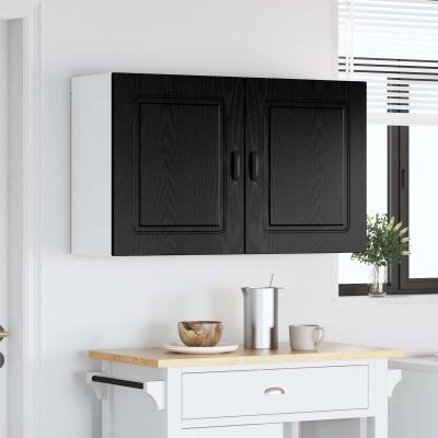 vidaXL Dvierka na umývačku Kalmar 2 pcs Čierny dub 50 x 31 x 60 cm