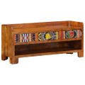 vidaXL Lavička na topánky so zásuvkou Medová hnedá 100 x 35 x 45 cm