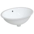 vidaXL Kúpeľňové umývadlo biele 56x41x20 cm oválne keramické