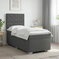 vidaXL Posteľ boxspring s matracom Tmavosivá 80 x 200 cm Látka