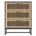 vidaXL Komoda čierna 60x30x75 cm kompozitné drevo