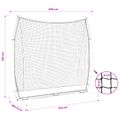 vidaXL Sieť na tréning bejzbalu Čierna 250 x 106,5 x 210 cm Polyester