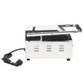 vidaXL Drážkovaný panini gril z pozinkovanej ocele 1800 W 31x30,5x20cm