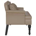 vidaXL Chesterfield lavica Kapučínová 120,5 x 65 x 75 cm Umelá koža