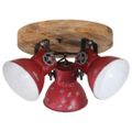 vidaXL Závesná lampa 25 W šmuhovaná červená 35x35x25 cm E27