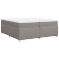 vidaXL Boxspring posteľ s matracom sivohnedý 200x200 cm látka