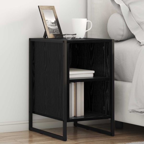 vidaXL Nočný stolík 2 pcs Čierny dub 39.5 x 30 x 50 cm
