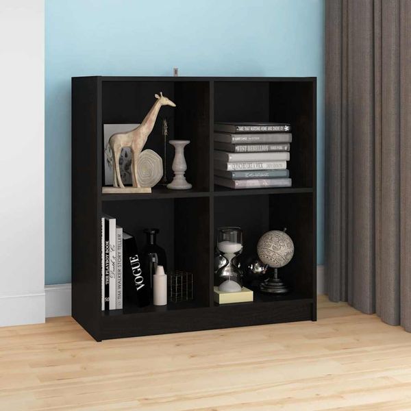 vidaXL Komoda čierna 70x33x76 cm masívne borovicové drevo