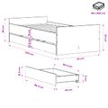 vidaXL Rám postele Dub artisan 90 x 200 cm Kompozitné drevo