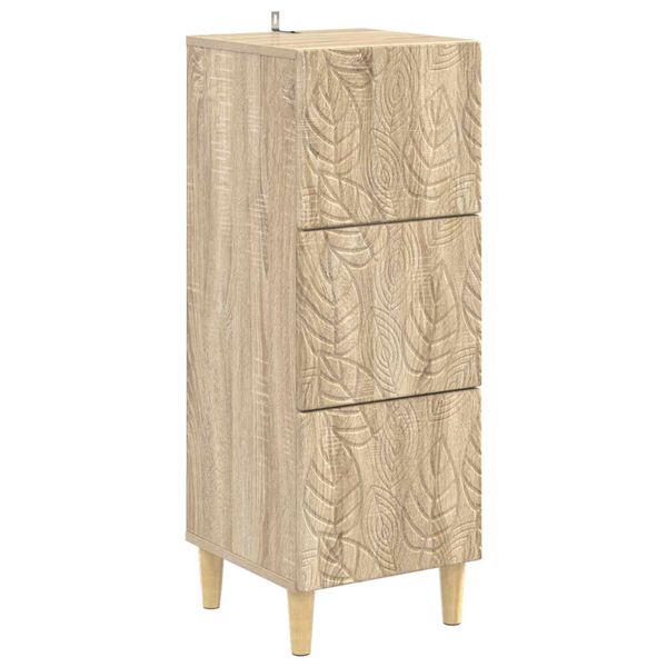vidaXL Zásuvkový kabinet Dub sonoma 33 x 34,5 x 90 cm Kompozitné drevo