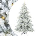 vidaXL Umelý Sklápací Vianočný Stromček Biela 240 cm PVC a oceľ