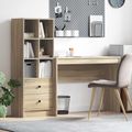 vidaXL Stôl Sonoma dub 145,5 x 40 x 127 cm 2 ks