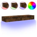 vidaXL TV skrinky s LED svetlami 2 ks dymový dub 60x35x15,5 cm