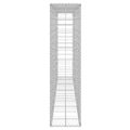 vidaXL Gabiónová stena s krytmi, pozinkovaná oceľ 200x20x85 cm