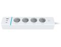 IMMAX NEO LITE SMART chytrý prodlužovací přívod/ 4x FR zásuvka/ 1x USB/ 2x USB-C/ Power delivery/ Wi-Fi/ bílý/ TUYA Kabel, prodlužovací, napájecí, pro chytrý dum, 4× zásuvka (typ FR), Power delivery, 1× USB, 2× USB-C, Wi-Fi, 1,5m, TUYA, bílý