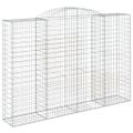 vidaXL Oblúkové gabionové koše 8ks 300x50x200/220cm pozinkované železo