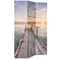 vidaXL Skladací paraván 120x170 cm, potlač s jazerom