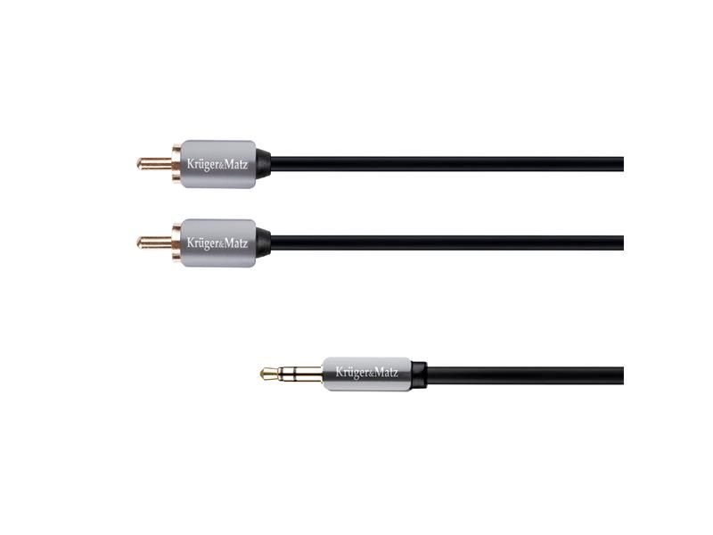 Kábel Jack 3.5mm stereo/2x Cinch 1,8m KRUGER & MATZ KM0310