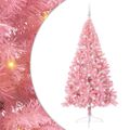 vidaXL Umelý predsvietený vianočný stromček Ružová 180 cm PVC