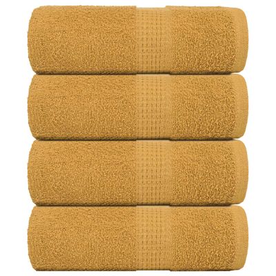vidaXL Uteráky pre hostí FROGN 4 ks zlaté 30x50 cm 360 g/m²