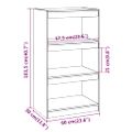 vidaXL Knižnica/deliaca stena medová 60x30x103,5 cm masívna borovica