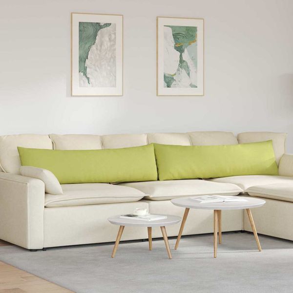 vidaXL Vankúše na pohovku 2 pcs Svetlo zelená 145 x 40 cm látka