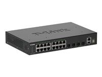D-Link SmartPro DGS-1530-20 - Prepínač - inteligentný - 16 x 10/100/1000 + 4 x 10 Gigabit SFP+ - desktop, Možná montáž do rozvádzača