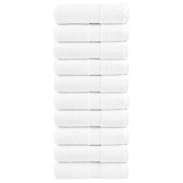 vidaXL Prémiové uteráky pre hostí SOLUND 10 ks biele 30x50 cm 600 g/m²