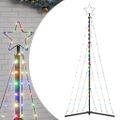 vidaXL LED vianočný stromček 339 LED farebné 187 cm