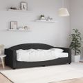 vidaXL Denná posteľ s matracom čierna 90x190 cm látka