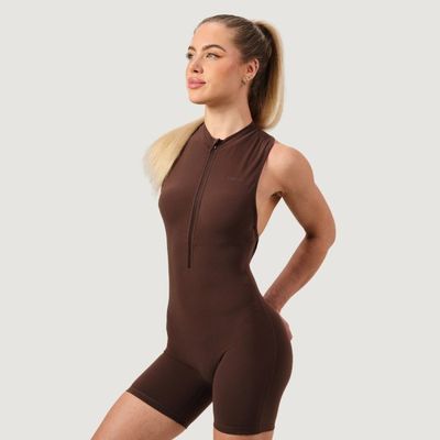 Dámsky overal Zip-Up NEO Mocha - GymBeam, veľkosť S