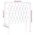 vidaXL Čelo postele s LED zelené 90x7x118/128 cm látka